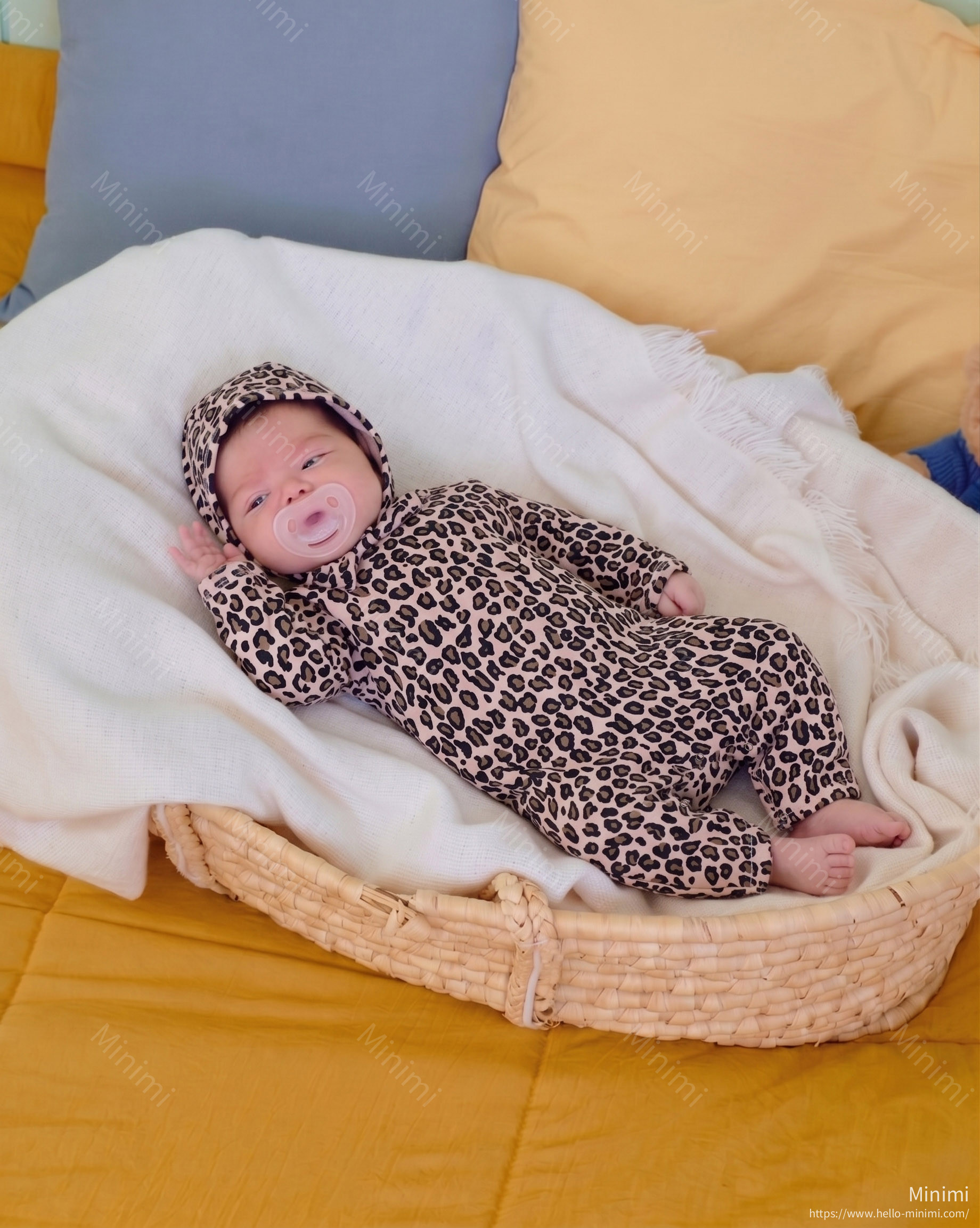 oott bebe Little Leopard Full Bodysuit + Bonnet Set 細節圖 19