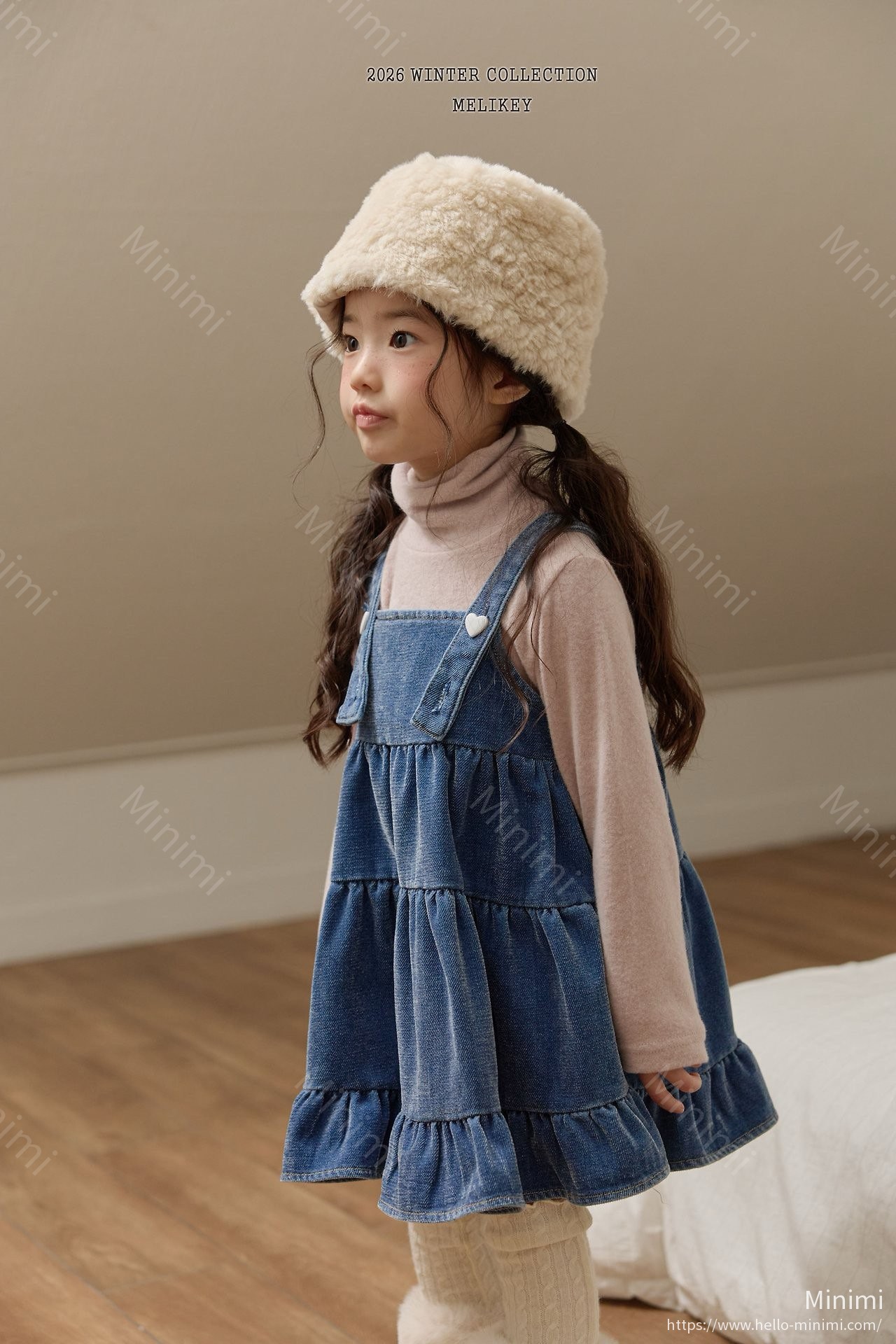 Melikey Tiered Velvet Denim Dress 細節圖 8