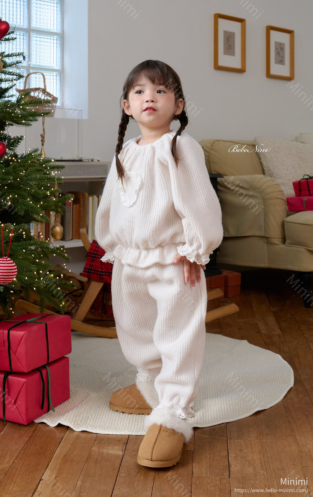 bebe nine Heart Brushed-Lining Frill Pants 細節圖 3