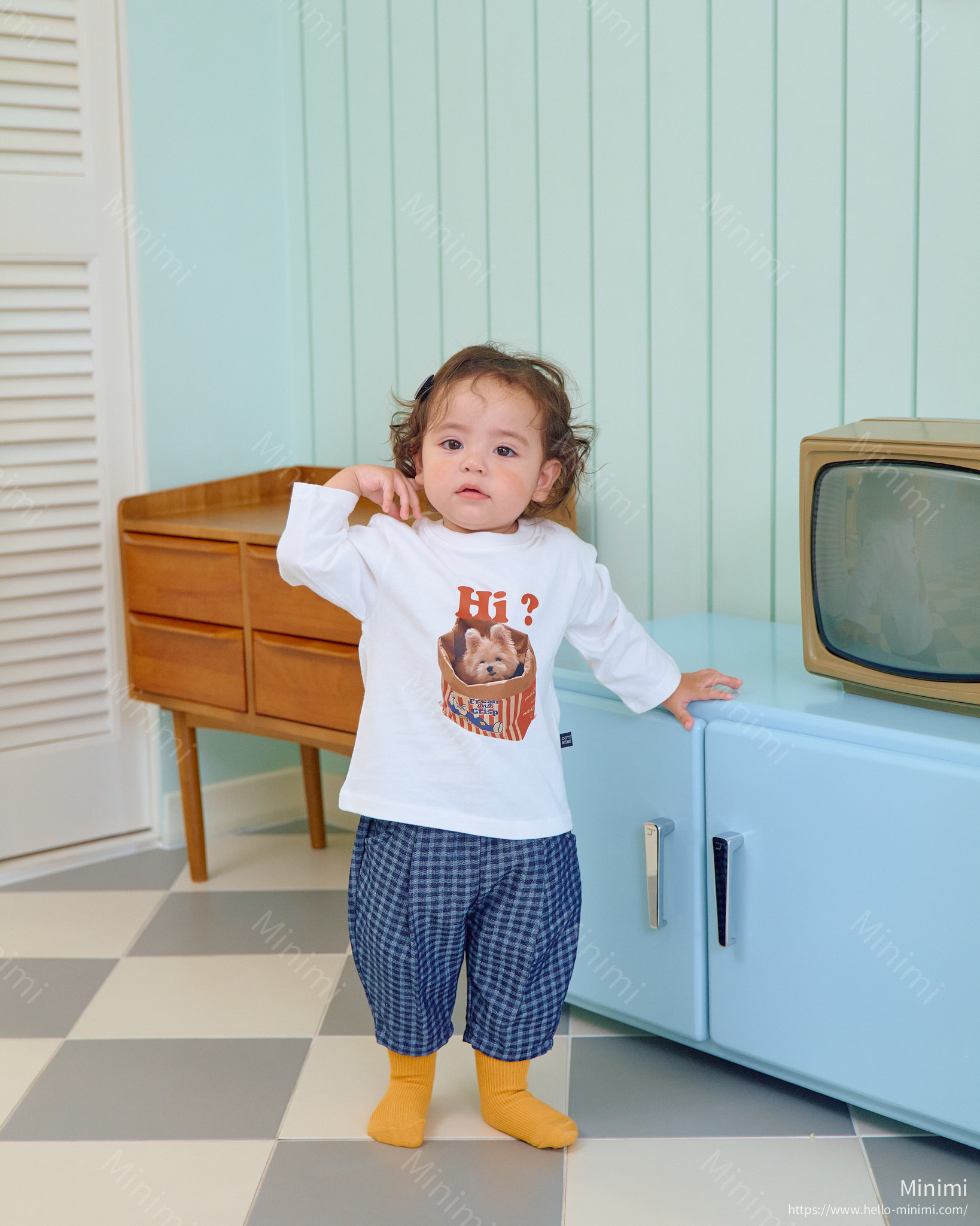 oott bebe Denim Check Pants 細節圖 20