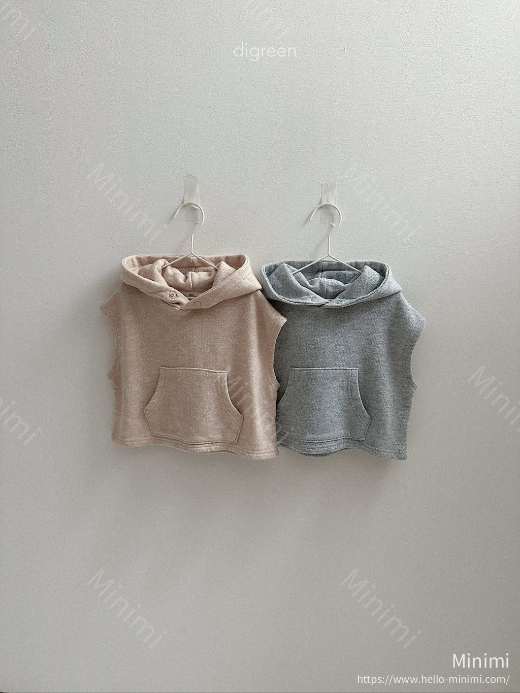 digreen Woody Hooded Vest - 韓國童裝代購主圖