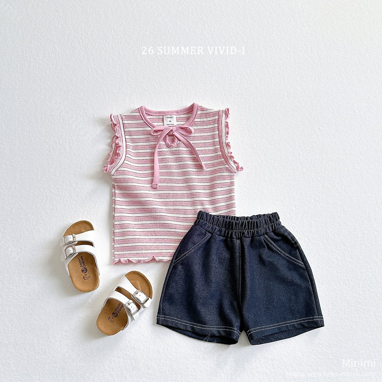 VIVID-I Ribbon Hole Striped Sleeveless Top 細節圖 16
