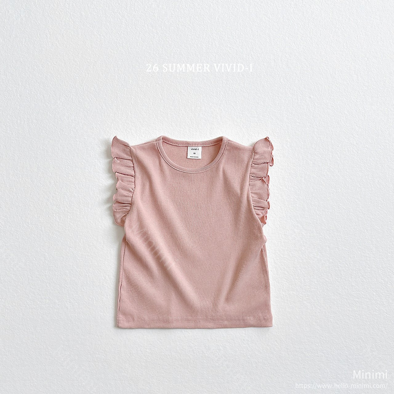 VIVID-I Ribbed Ruffle Sleeveless Top 細節圖 1