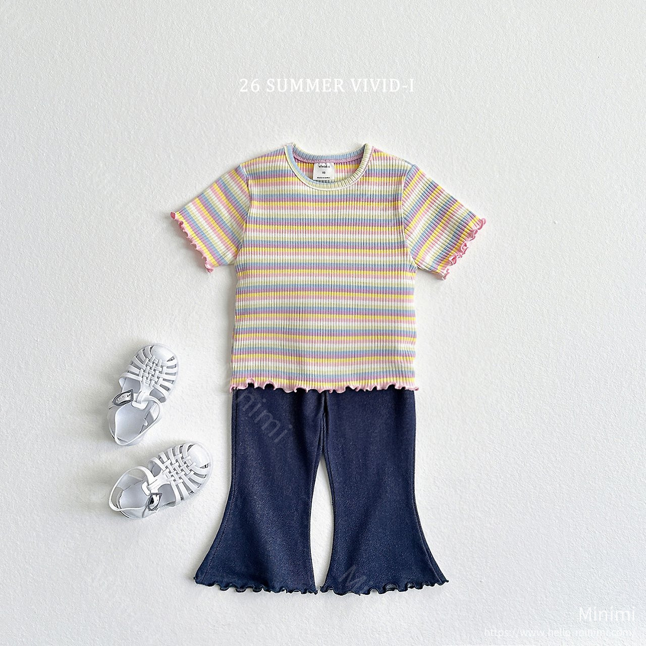 VIVID-I Summer Indigo Flared Cropped Pants 細節圖 15