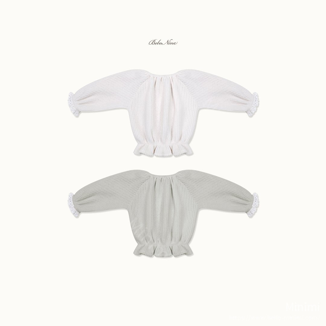 bebe nine Heart Brushed-Lining Frill Top 細節圖 19