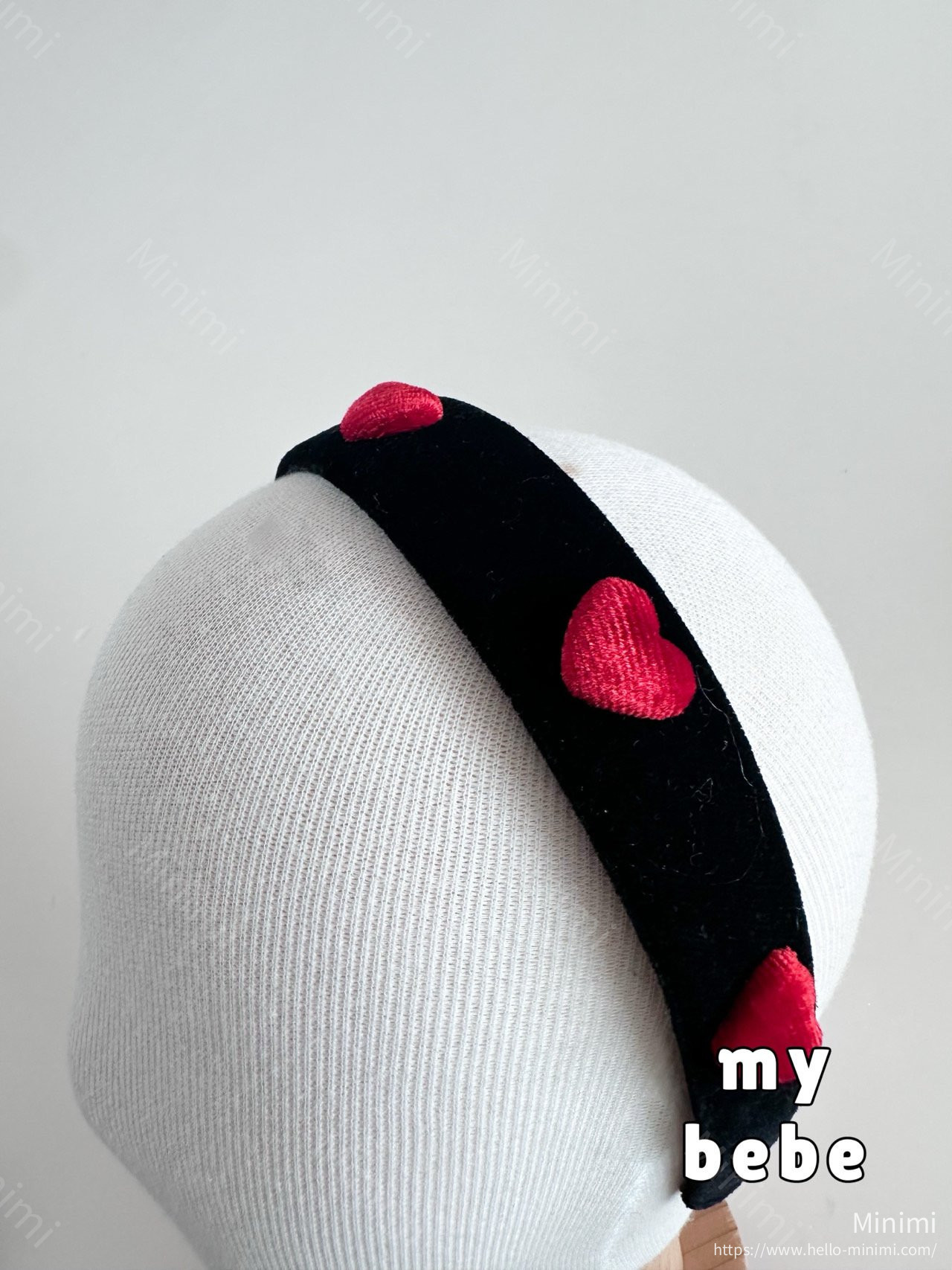 my_bébé King Heart Velvet Hairband 細節圖 3