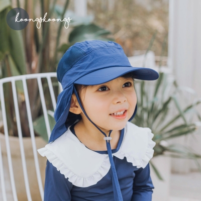 [UPF50+] Koongs Koongs Flap Cap Swim Hat_Indigo Navy