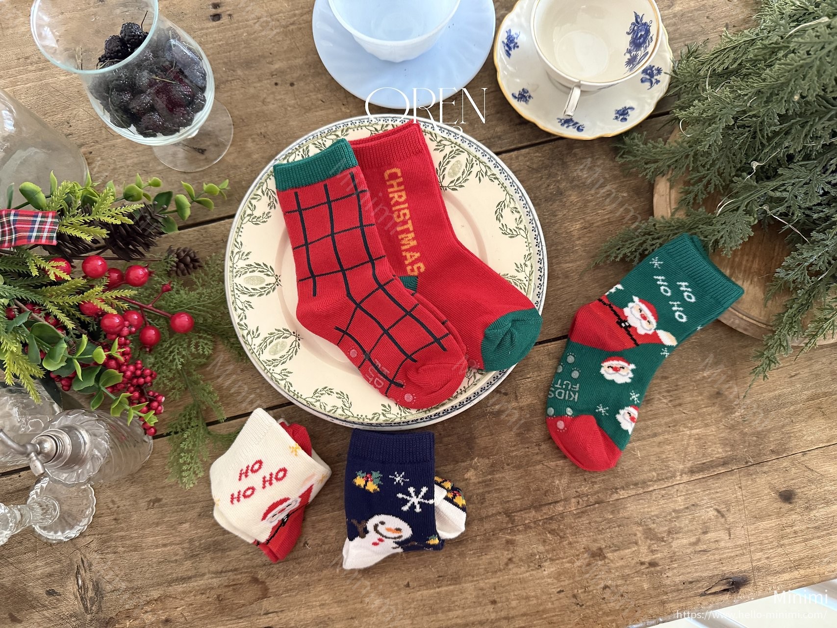 Oren Santa Socks 5-Piece Set 細節圖 2