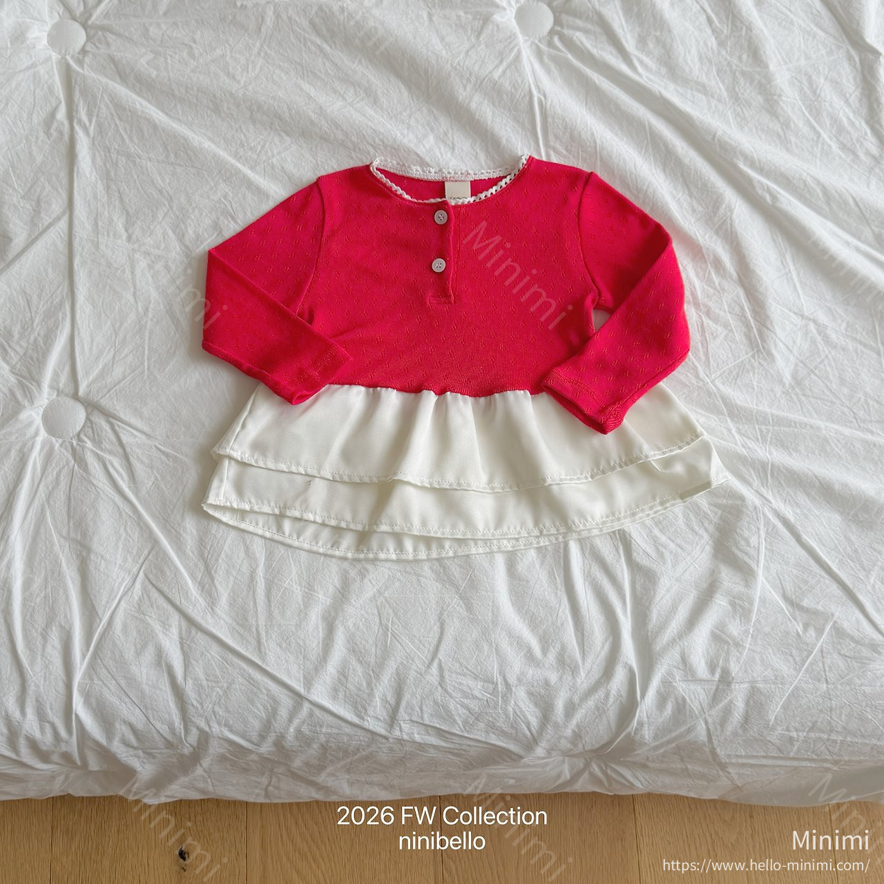 ninibello Eyelet Tulip Layered T-shirt 細節圖 3