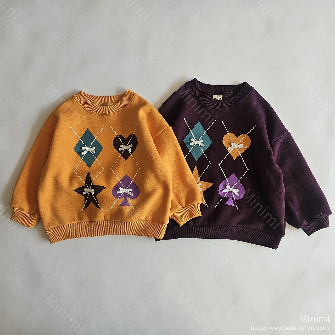 1st BLUE Argyle Sweatshirt 細節圖 1