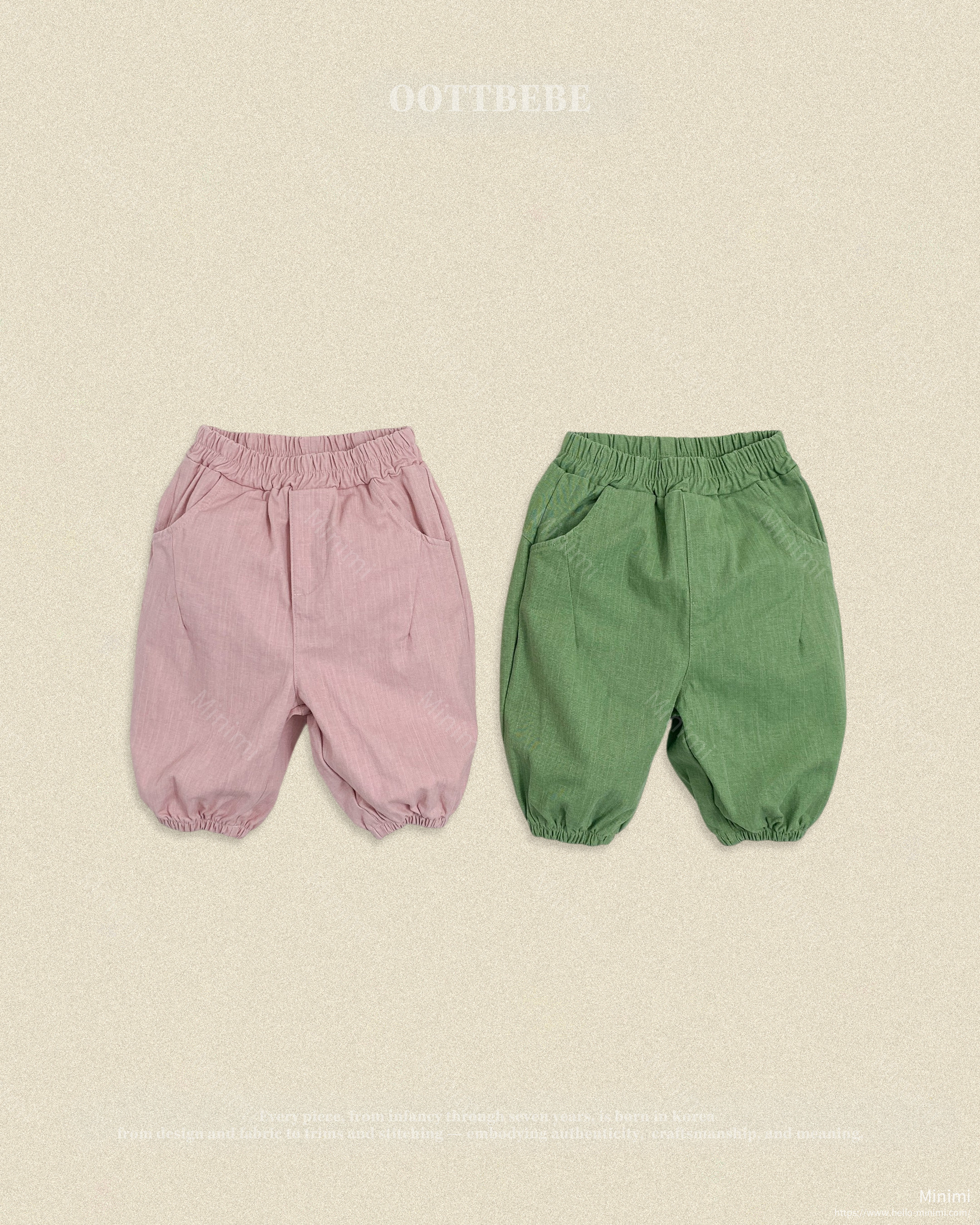 oott bebe Hip Slub Pants - 韓國童裝代購主圖