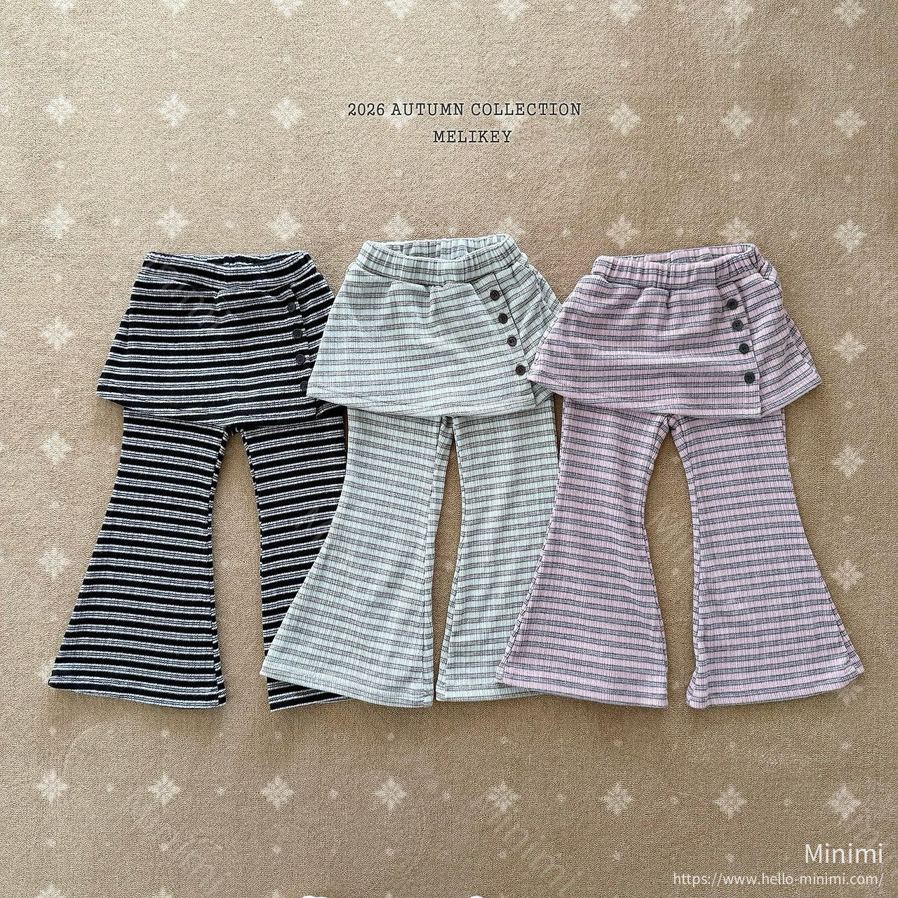 Button Wrap Bootcut Pants