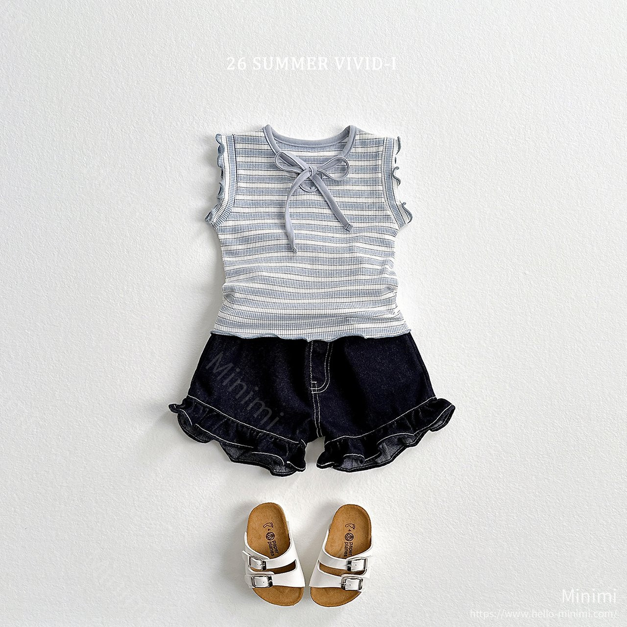 VIVID-I Ruffle Non-fade Denim Shorts 細節圖 12