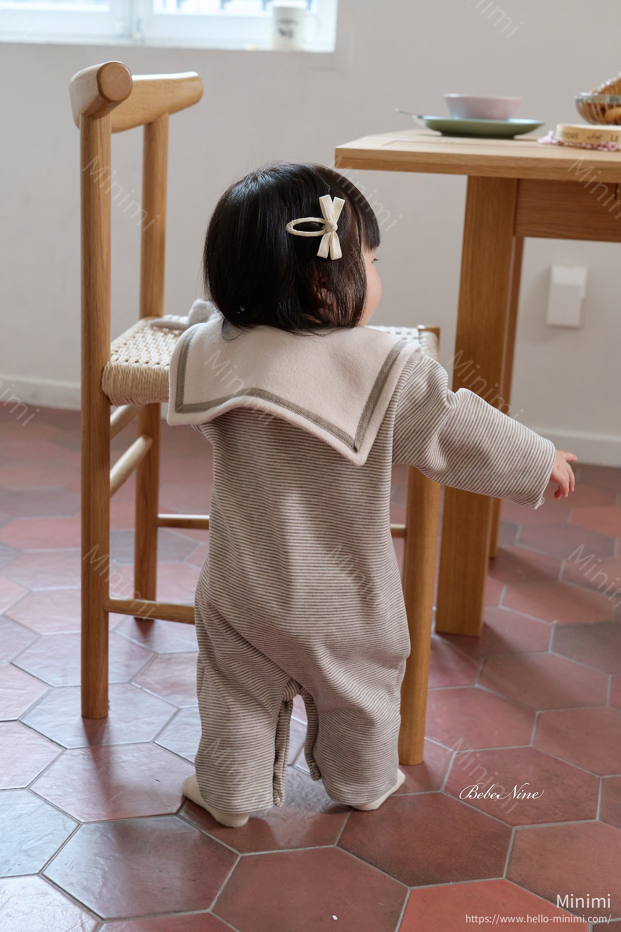 bebe nine Striped Sailor Romper 細節圖 11