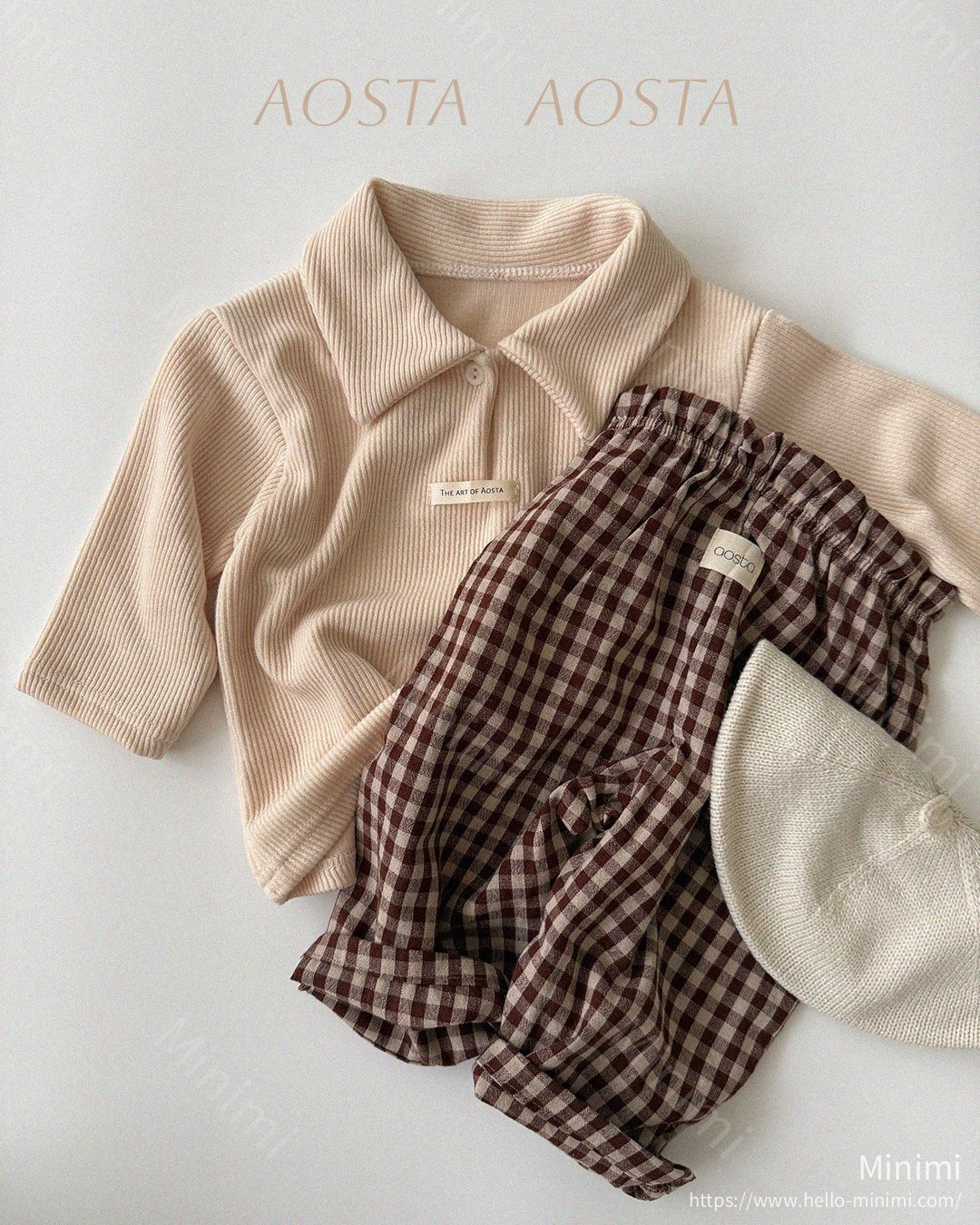 Aosta atelier Caramel Check Pants 細節圖 10