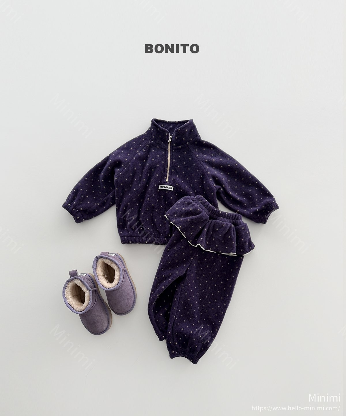 BONITO Dot Frill Half-Zip Set 細節圖 6