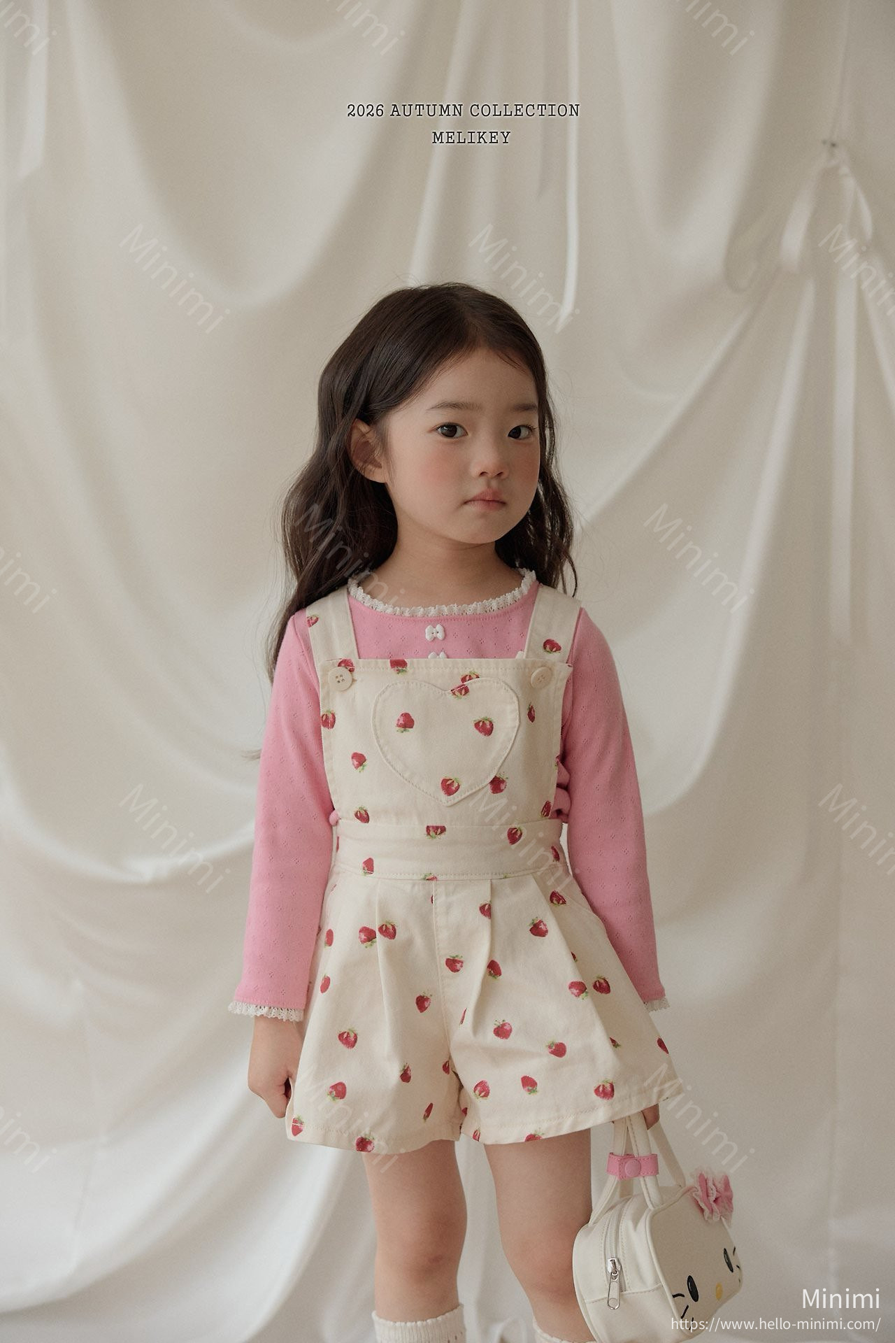 Melikey Strawberry Heart Overalls 細節圖 9