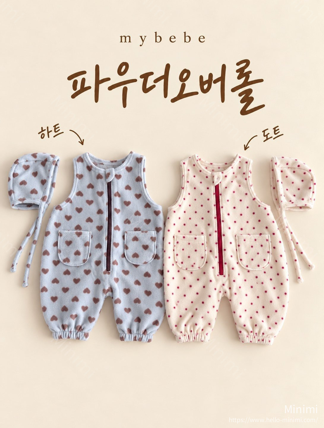 my_bébé Powder Overall Set - 韓國童裝代購主圖