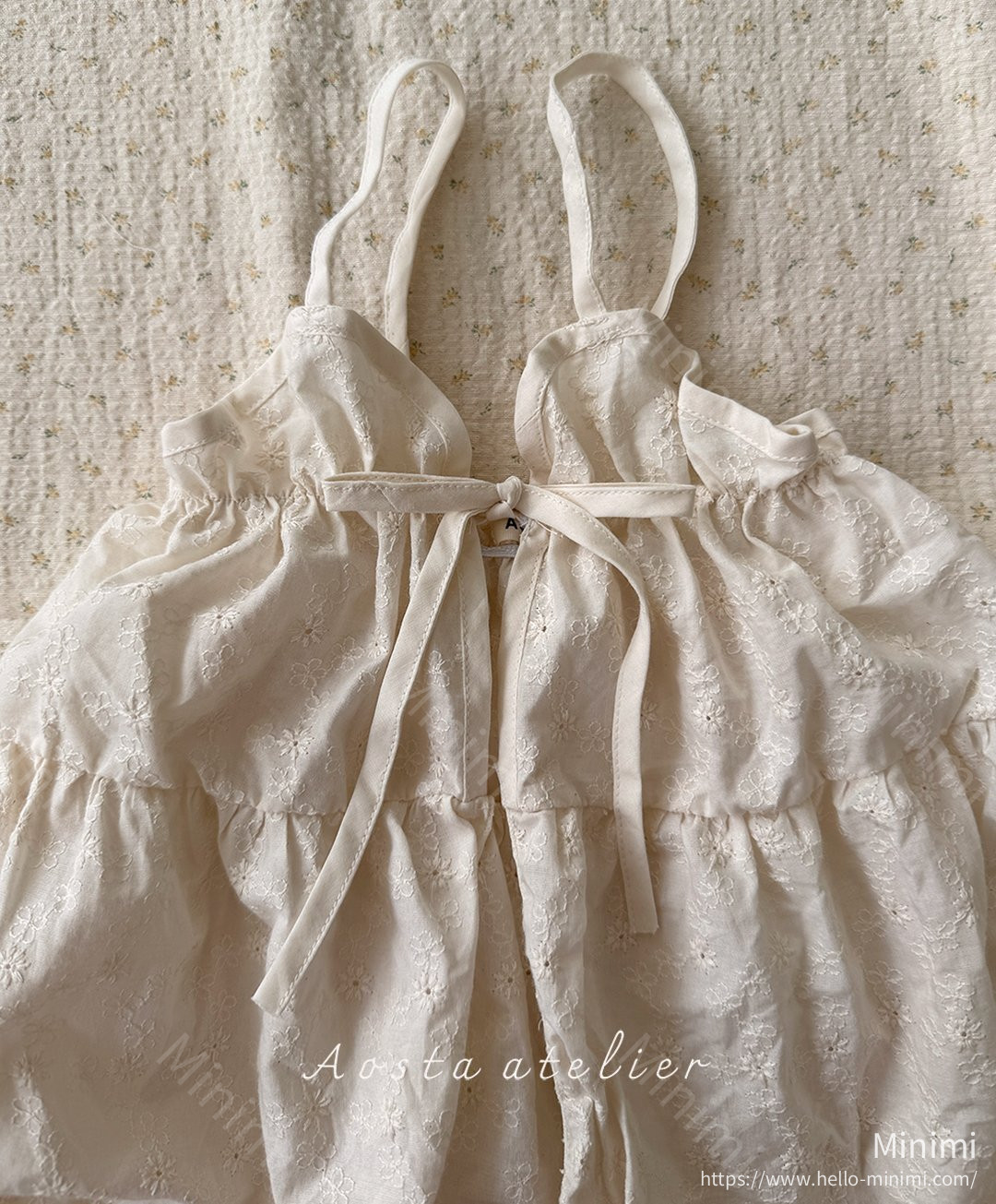 Aosta atelier Lace Cotton Open Dress 細節圖 4