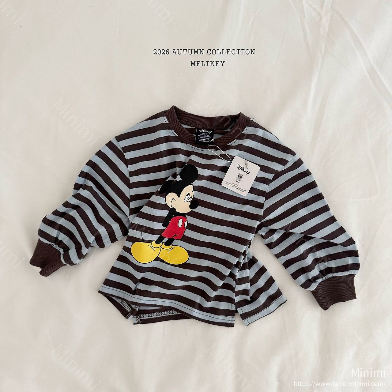 Melikey Mickey Ribbed Hem T-shirt 細節圖 5