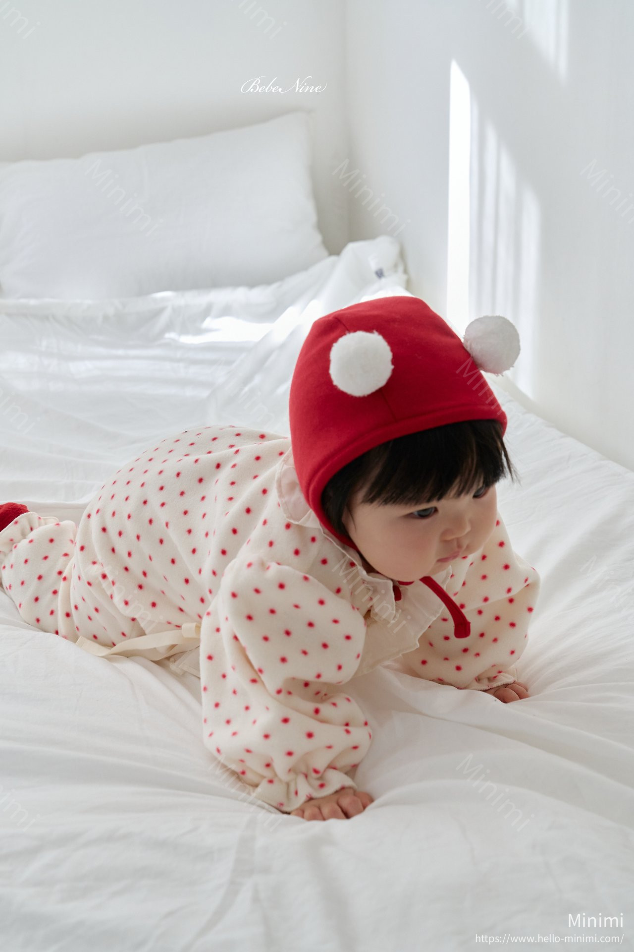 bebe nine Polka Dot Frill Romper 細節圖 4