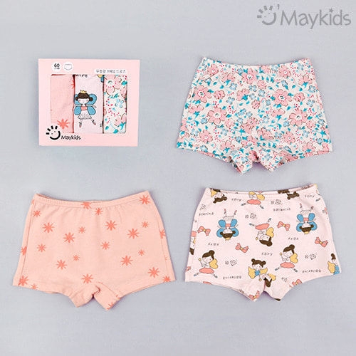 Princess Cotton Spandex Girls' 3-Pack Boxer Briefs