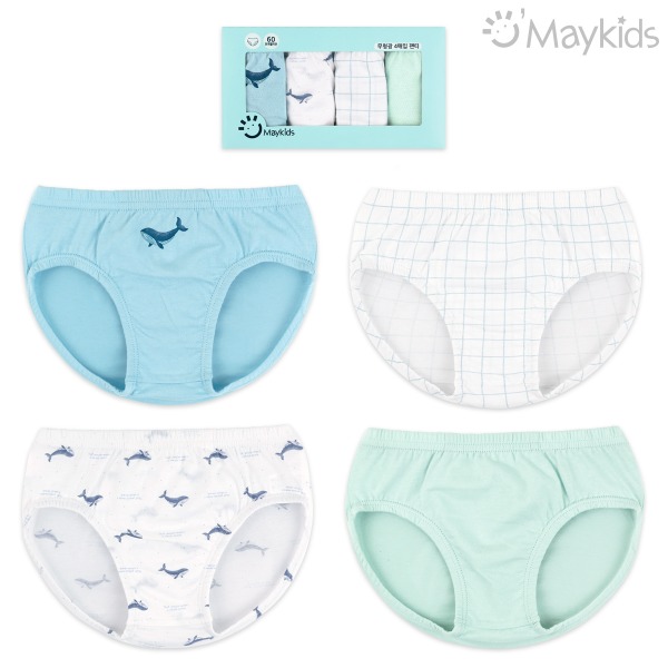 Dot Whale Boys' 4-Pack Briefs