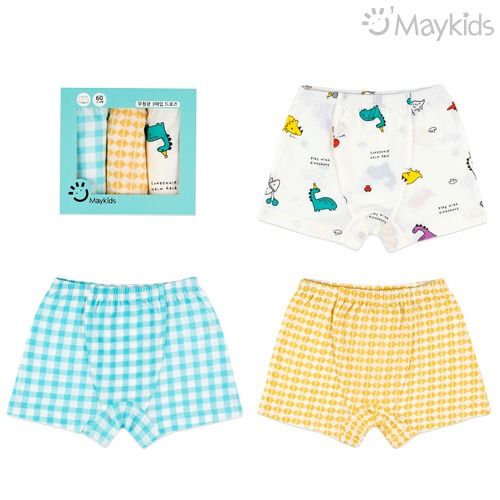 Mini Dino Boys' 3-Pack Boxer Briefs