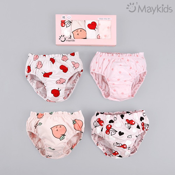 Pink Fruit Girls' 4-Pack Briefs