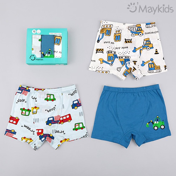 Mini Car Boys' 3-Pack Boxer Briefs