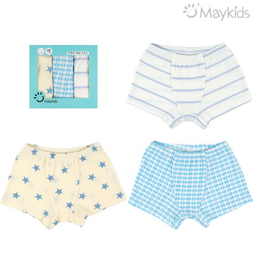 Melody Whale Cotton Spandex Boys' 3-Pack Boxer Briefs