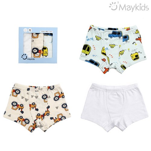 Boong Boong-ie Cotton Spandex Boys' 3-Pack Boxer Briefs