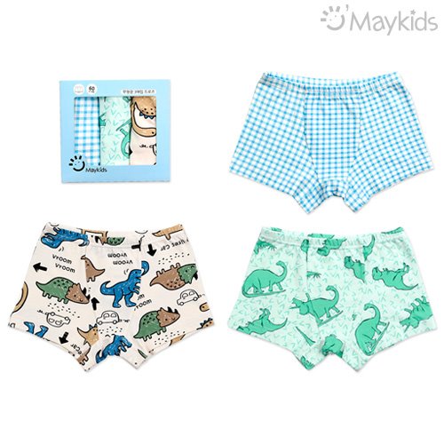 Jurassic Cotton Spandex Boys' 3-Pack Boxer Briefs