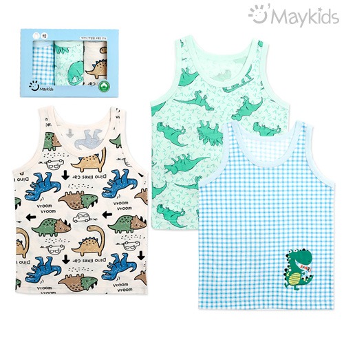 Jurassic Organic Boys' 3-Pack Tank Top