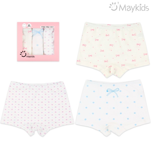 Sky Ribbon Girls' 3-Pack Boxer Briefs