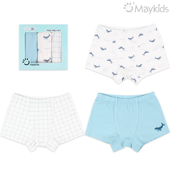 Dot Whale Boys' 3-Pack Boxer Briefs