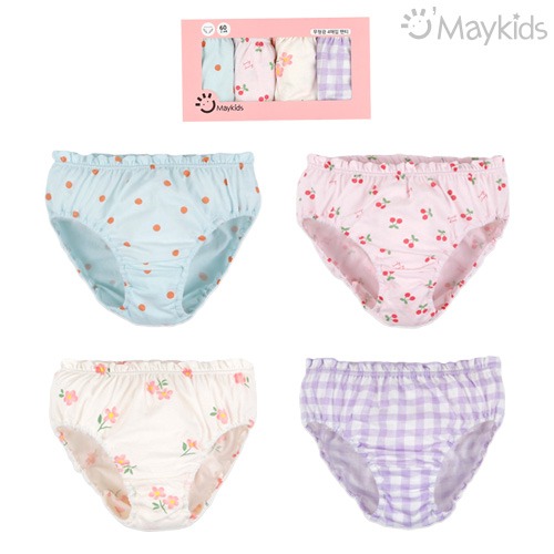 Mini-Me Cherry Girls' 4-Pack Briefs