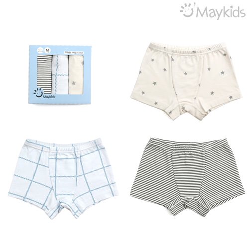 Simple Boy Cotton Spandex Boys' 3-Pack Boxer Briefs