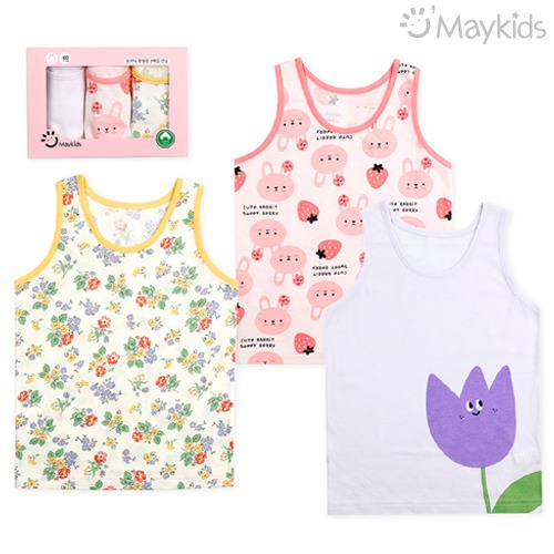 Floral Organic Girls' 3-Pack Tank Top