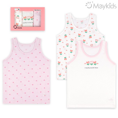 Heart Flower Girls' 3-Pack Tank Top