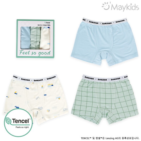 Boong Boong Square Boys' 3-Pack Modal Boxer Briefs