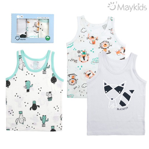 Animal Friends Organic Boys' 3-Pack Tank Top