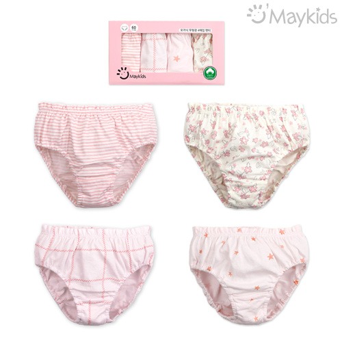 Simple Girl Organic Girls' 4-Pack Briefs