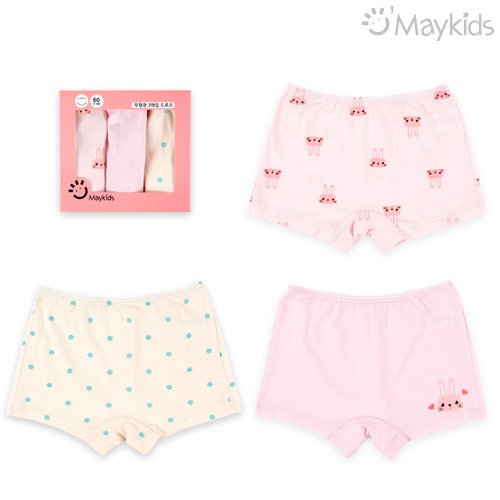 Mini Rabbit Girls' 3-Pack Boxer Briefs