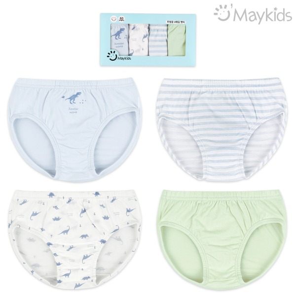 Tiny Dino Boys' 4-Pack Briefs