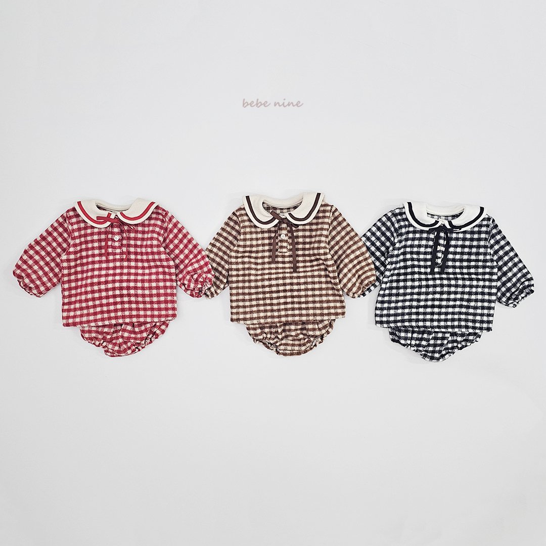 Check Sailor Bloomer Set