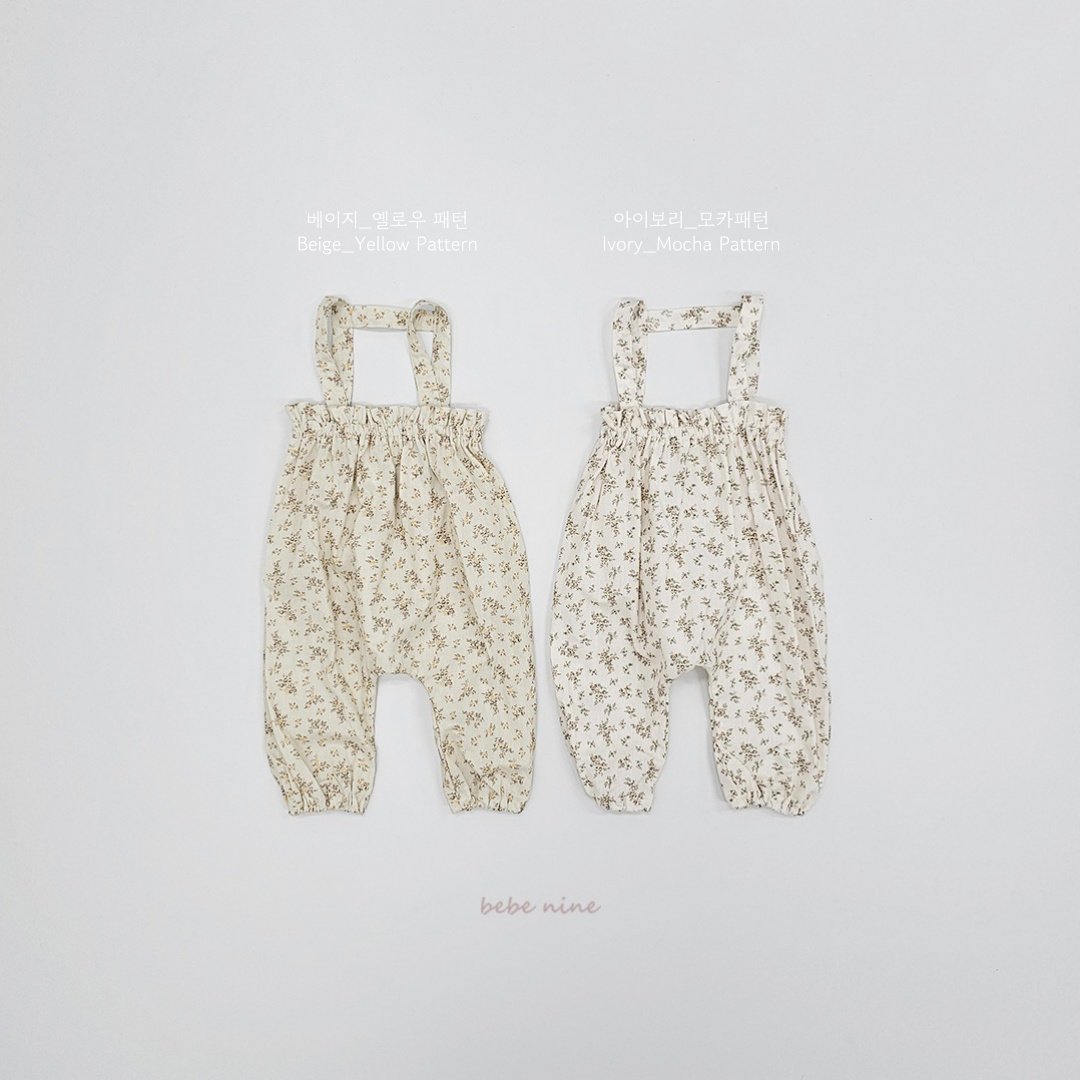 Flower Overall Pants