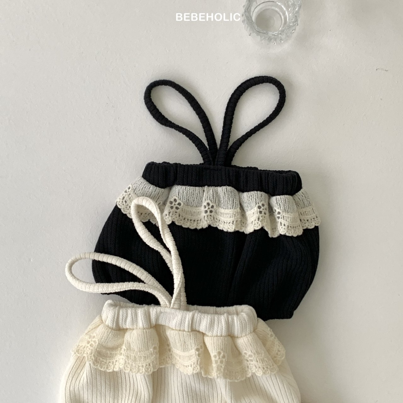 Pom Pom Suspender Suit