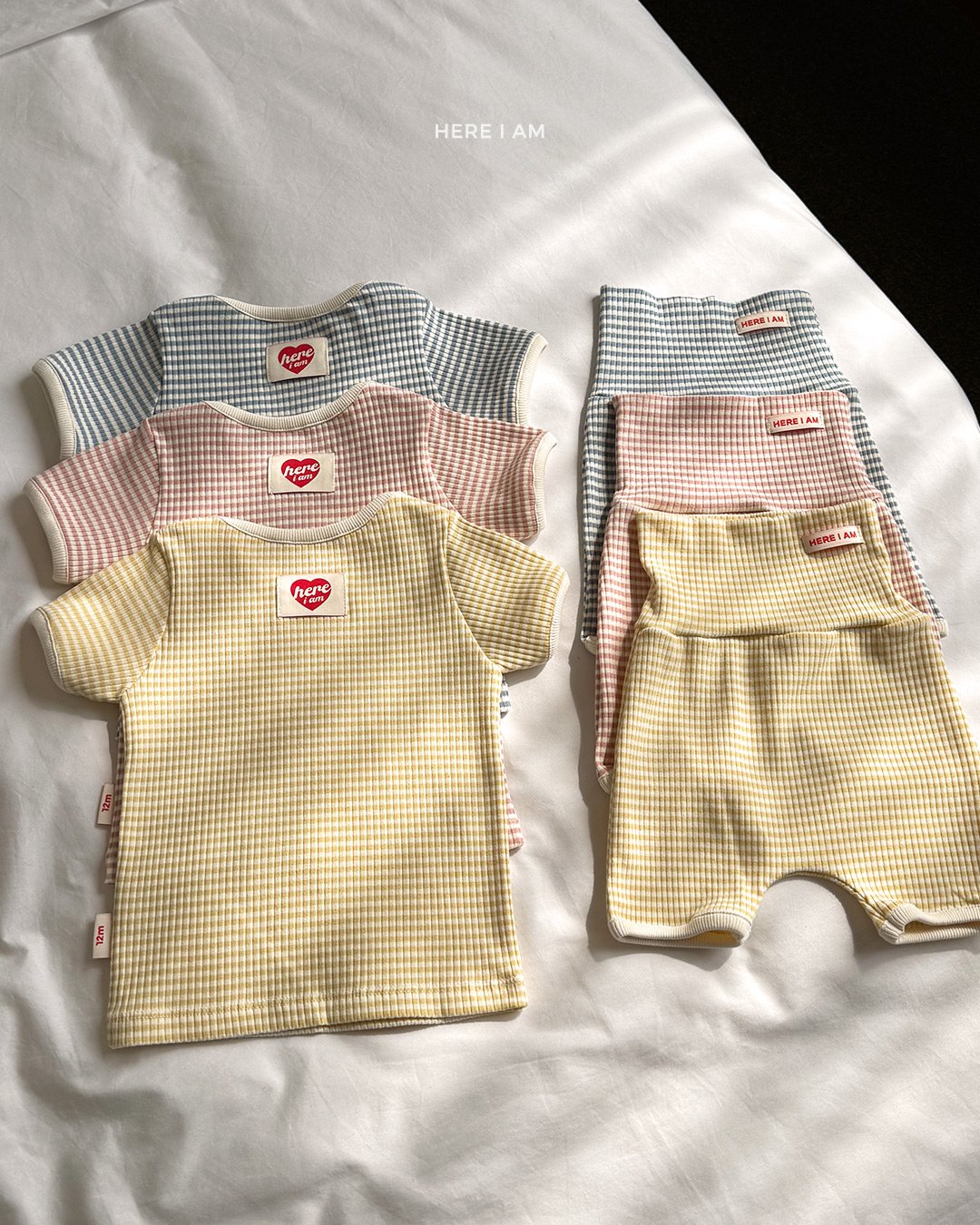 HERE I AM Pastel Ribbed Loungewear - 韓國童裝代購主圖